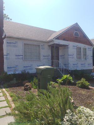 Exterior siding replacement and painted - This old house was in need of new siding and paint. Exterior siding replacement and painted - This old house was in need of new siding and paint.