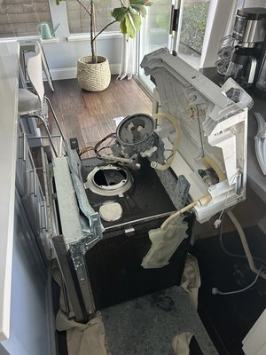 Dishwasher Repairs - We handle dishwasher problems of any complexity — from simple fixes to major component replacements. This project includes a variety of repair jobs: eliminating leaks caused by cracked hoses or worn gaskets, replacing faulty drain and circulation pumps, fixing water inlet valves, heating elements, and control boards.
We also resolved drainage failures, loud motor noises, and units with standing water or no power. In some cases, deep cleaning and recalibration were performed to restore full performance. All work was completed neatly and efficiently, with respect for the client’s kitchen and schedule. Dishwasher Repairs - We handle dishwasher problems of any complexity — from simple fixes to major component replacements. This project includes a variety of repair jobs: eliminating leaks caused by cracked hoses or worn gaskets, replacing faulty drain and circulation pumps, fixing water inlet valves, heating elements, and control boards.
We also resolved drainage failures, loud motor noises, and units with standing water or no power. In some cases, deep cleaning and recalibration were performed to restore full performance. All work was completed neatly and efficiently, with respect for the client’s kitchen and schedule.