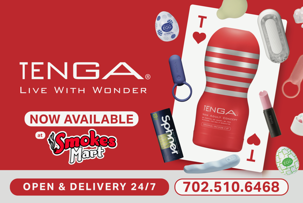 Tenga - The wait is over! Tenga has officially landed at Smokes Mart. Come check us out, and don't forget we are open and deliver 24/7!