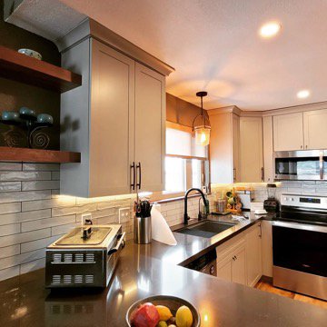Broomfield Rustic - This Broomfield home has an expansive overview, but the kitchen couldn't match in size. Instead, we matched with style. Walnut, warm paint, and stone bring the outdoors in, with this cozy Broomfield kitchen. Broomfield Rustic - This Broomfield home has an expansive overview, but the kitchen couldn't match in size. Instead, we matched with style. Walnut, warm paint, and stone bring the outdoors in, with this cozy Broomfield kitchen.