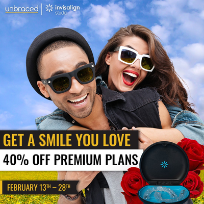 Sweet Deals - Don't miss out on this Sweet Deal here at UNBRACED! Currently offering 40% OFF Premium treatment plans for all new patients from 2/13-2/28/23 Sweet Deals - Don't miss out on this Sweet Deal here at UNBRACED! Currently offering 40% OFF Premium treatment plans for all new patients from 2/13-2/28/23