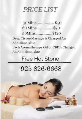 Massage Therapy - Call us for a relaxing, rejuvenating massage.