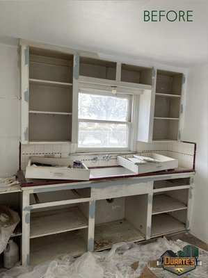 Kitchen Remodel - This kitchen remodel completely transformed a dated space that no longer matched the rest of the updated home. We removed the old fixtures and installed brand-new custom cabinetry and countertops, bringing the kitchen in line with the modern design and overall aesthetic of the home.