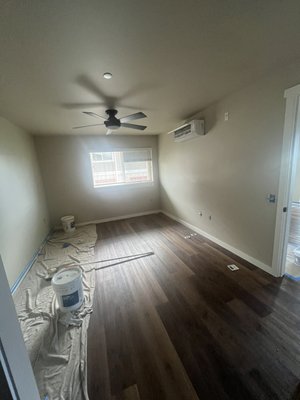 Interior Renovation - This remodeling was done in the rooms. We repainted the wall and removed the old flooring and installed the new laminate flooring. Interior Renovation - This remodeling was done in the rooms. We repainted the wall and removed the old flooring and installed the new laminate flooring.