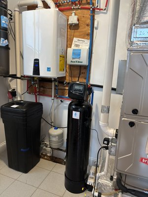 Installation of systems to protect the whole home and body - We installed a reverse osmosis to provide unlimited purified, drinking water for the homeowner to consume daily without having to buy a bottle of water and installed a whole home water conditioner to remove chlorine and other contaminants, and also soften the water to save the lifespan of water, fixtures, and other appliances