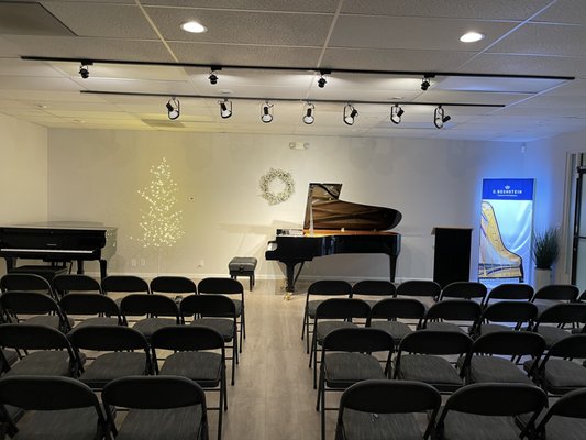 Performance Hall for Piano Recital - Try our best concert piano in the world, C.Bechstein C234 for your piano recital or to practice for your competition or for your leisure.
We also have W. Hoffmann P 188 for affordable option. Performance Hall for Piano Recital - Try our best concert piano in the world, C.Bechstein C234 for your piano recital or to practice for your competition or for your leisure.
We also have W. Hoffmann P 188 for affordable option.