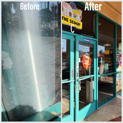 Window Cleaning Before and After - Our expert team transformed the windows from grimy to gleaming, unveiling a crystal-clear view. The removal of dirt and streaks brought in abundant natural light, enhancing the space's ambiance. Our meticulous window cleaning project left the client thrilled with the remarkable transformation.