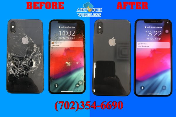 FRONT AND BACK GLASS ON IPHONE X - THE PHONE GOT CAR RUN OVER AND CUSTOMER BROUGHT IT IN HERE IS BEFORE AND AFTER THEY CAME TO US FRONT AND BACK GLASS ON IPHONE X - THE PHONE GOT CAR RUN OVER AND CUSTOMER BROUGHT IT IN HERE IS BEFORE AND AFTER THEY CAME TO US