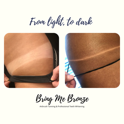 Custom Color for Every Skin Tone - Our custom airbrush tan includes a color consultation, choice of rapid rinse or classic solution specific to your own skin tone plus shimmer setting powder to dry the tan & reduce stickiness and odor.
Spray tans are great to smooth your skin’s appearance- even skin tone, add a natural glow, blend out pesky tan lines, as well as to hide blemishes, bruises, and other imperfections. With contouring we can even accentuate the muscles and highlight features! Our custom airbrush tans are one on one appointments, personalized spray tanning sessions with a master certified airbrush artist. Custom Color for Every Skin Tone - Our custom airbrush tan includes a color consultation, choice of rapid rinse or classic solution specific to your own skin tone plus shimmer setting powder to dry the tan & reduce stickiness and odor.
Spray tans are great to smooth your skin’s appearance- even skin tone, add a natural glow, blend out pesky tan lines, as well as to hide blemishes, bruises, and other imperfections. With contouring we can even accentuate the muscles and highlight features! Our custom airbrush tans are one on one appointments, personalized spray tanning sessions with a master certified airbrush artist.