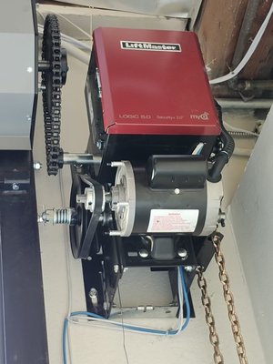 Commercial Garage Door installation and Commercial Opener installation - This was a new project that our customer is Costa Mesa challenged us to assist him with. 
The beautiful installation of this commercial door at this new open space to work with public plus the Liftmaster opener installation.