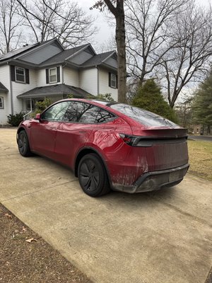 Exterior/Interior detailing in Tesla - ⸻
Our Tesla Model Y detailing process begins with a thorough exterior pre-rinse and foam pre-wash to safely loosen dirt and reduce the risk of swirl marks on Tesla’s soft paint. The vehicle is then hand washed using the two-bucket method with pH-neutral products, followed by a deep cleaning of the wheels, tires, calipers, and wheel wells. Chemical iron decontamination is performed to remove embedded brake dust and industrial fallout, then a clay bar treatment is used to eliminate bonded contaminants and create a smooth surface. Paint correction is completed as needed to reduce swirl marks, light scratches, and oxidation, restoring gloss and clarity. Exterior trim and rubber seals are cleaned and restored, and a protective layer of wax, sealant, or ceramic coating is applied. The process concludes with tire dressing and a final inspection under proper lighting.
The interior detailing begins with a comprehensive vacuum of the carpets, seats, trunk, frunk, and hard-to-reach areas. Upholstery and carpets are shampooed or steam cleaned to remove stains and odors. Tesla vegan leather seats are carefully cleaned and conditioned using manufacturer-safe products. All interior surfaces, including the dashboard, center console, door panels, and piano black trim, are cleaned and protected. The touchscreen is cleaned with an anti-static, streak-free solution, and all interior glass is polished for maximum clarity. A UV protectant is applied to interior plastics, followed by a final wipe-down and inspection to ensure a clean, factory-fresh finish. Exterior/Interior detailing in Tesla - ⸻
Our Tesla Model Y detailing process begins with a thorough exterior pre-rinse and foam pre-wash to safely loosen dirt and reduce the risk of swirl marks on Tesla’s soft paint. The vehicle is then hand washed using the two-bucket method with pH-neutral products, followed by a deep cleaning of the wheels, tires, calipers, and wheel wells. Chemical iron decontamination is performed to remove embedded brake dust and industrial fallout, then a clay bar treatment is used to eliminate bonded contaminants and create a smooth surface. Paint correction is completed as needed to reduce swirl marks, light scratches, and oxidation, restoring gloss and clarity. Exterior trim and rubber seals are cleaned and restored, and a protective layer of wax, sealant, or ceramic coating is applied. The process concludes with tire dressing and a final inspection under proper lighting.
The interior detailing begins with a comprehensive vacuum of the carpets, seats, trunk, frunk, and hard-to-reach areas. Upholstery and carpets are shampooed or steam cleaned to remove stains and odors. Tesla vegan leather seats are carefully cleaned and conditioned using manufacturer-safe products. All interior surfaces, including the dashboard, center console, door panels, and piano black trim, are cleaned and protected. The touchscreen is cleaned with an anti-static, streak-free solution, and all interior glass is polished for maximum clarity. A UV protectant is applied to interior plastics, followed by a final wipe-down and inspection to ensure a clean, factory-fresh finish.