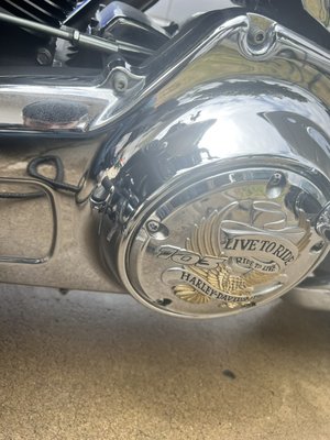 Motorcycles - We offer everything from paint protection to leather conditioning, leather protection, headlight renewal, chrome polishing, waxing, and ceramic coating.