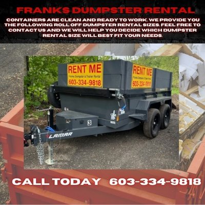 Frank's Dumpster Rentals - Rent our Dumpsters today!