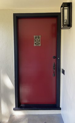 Fab Forties Exterior painting ( East Sac) - This project was a full exterior paint job done in the heart of East Sacramento! We did a light cream color on the home with black trim we also painted one door all black as shown in the pictures, the front door was converted from white red to make this front door stand out this project took about a week of work (5 days) that was from prep to finish. Fab Forties Exterior painting ( East Sac) - This project was a full exterior paint job done in the heart of East Sacramento! We did a light cream color on the home with black trim we also painted one door all black as shown in the pictures, the front door was converted from white red to make this front door stand out this project took about a week of work (5 days) that was from prep to finish.