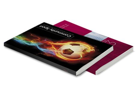 Perfect Binding - Perfect binding is the binding method used for softcover books and trade paperbacks. Pages are gathered and glued into a cover, forming a squared-off spine.