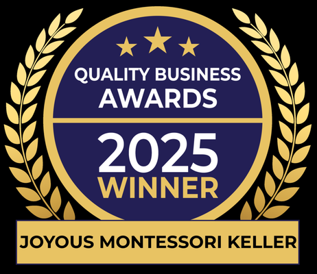 Best Montessori in Keller TX - Thankful to our teachers and parents - We are thrilled to announce that Joyous Montessori in Keller has been recognized as the Best Montessori in Keller, TX, by the Quality Business Awards. This achievement is a testament to the incredible community we have built together.
To our dedicated teachers, thank you for your unwavering commitment to nurturing and inspiring our children. Your passion for education and your innovative teaching methods have not only shaped young minds but also set the standard for excellence in early childhood education.
To our wonderful parents, your trust in us to be part of your child's educational journey is deeply appreciated. Your support, feedback, and involvement in our activities have been crucial to our success.
This award belongs to each one of you, as it reflects the collective effort, love, and dedication that define our school's spirit. Let's continue to work together to provide an environment where every child can thrive.
#JoyousMontessoriKeller #Preschool #childcare Best Montessori in Keller TX - Thankful to our teachers and parents - We are thrilled to announce that Joyous Montessori in Keller has been recognized as the Best Montessori in Keller, TX, by the Quality Business Awards. This achievement is a testament to the incredible community we have built together.
To our dedicated teachers, thank you for your unwavering commitment to nurturing and inspiring our children. Your passion for education and your innovative teaching methods have not only shaped young minds but also set the standard for excellence in early childhood education.
To our wonderful parents, your trust in us to be part of your child's educational journey is deeply appreciated. Your support, feedback, and involvement in our activities have been crucial to our success.
This award belongs to each one of you, as it reflects the collective effort, love, and dedication that define our school's spirit. Let's continue to work together to provide an environment where every child can thrive.
#JoyousMontessoriKeller #Preschool #childcare
