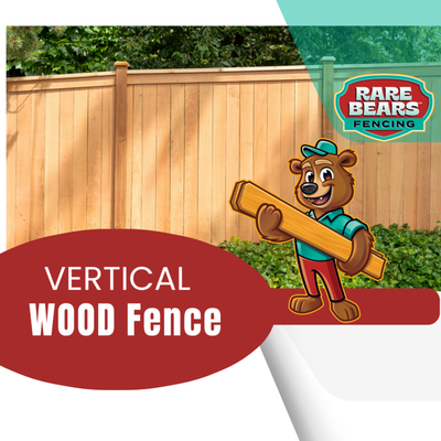 Vertical Wood Fences - Vertical Western Red Cedar Privacy Fence built for full privacy and lasting durability. Call 425-312-7347 to get started.

At Rare Bears Fencing, our vertical privacy fences are crafted with premium Western Red Cedar pickets known for their natural beauty and resistance to rot and insects. Each fence is custom-built on-site for a clean, precise fit, with tight picket spacing for maximum privacy. This classic style is ideal for backyards, side yards, and any space where you want security, curb appeal, and timeless Northwest charm.