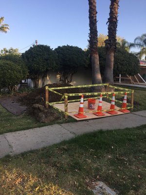 Sewer repair with permit and inspection - The sewer pipe for this house was replaced using trenchless pipe bursting method. Sewer repair with permit and inspection - The sewer pipe for this house was replaced using trenchless pipe bursting method.
