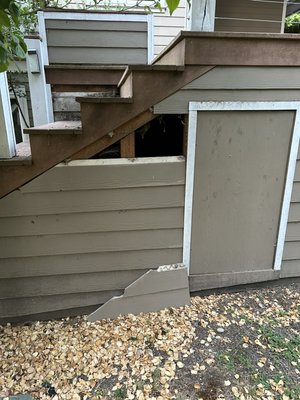 Siding can get brittle and weak in the PNW. It can be replaced and painted to match the rest of the house. - This siding was replaced and painted to match the house. Siding can get brittle and weak in the PNW. It can be replaced and painted to match the rest of the house. - This siding was replaced and painted to match the house.
