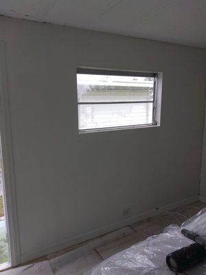 drywall - Removed rotted paneling to install drywall drywall - Removed rotted paneling to install drywall