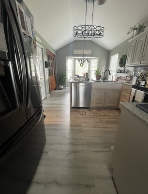 Gray tones - Our flooring is top of the line Stone Polymer Composite LVP with the IXPE padding attached. Our flooring isn’t just waterproof it’s water tight- come see the FLOORING in the FISH TANK. Limited lifetime warranty. Gray tones - Our flooring is top of the line Stone Polymer Composite LVP with the IXPE padding attached. Our flooring isn’t just waterproof it’s water tight- come see the FLOORING in the FISH TANK. Limited lifetime warranty.