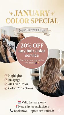 20% off Any Color- Start 2026 Refreshed - From faded to flawless ✨ This color hair transformation completely refreshed the look with richer tones, enhanced dimension, and a polished finish that brings the hair back to life.