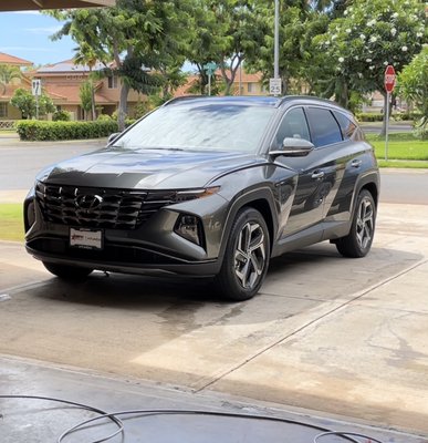 New Car Protected - This was a 2022 Hyundai Tucson that had a 7 Year Ceramic Coating done on the exterior and an 18-month coating applied to the wheels and glass. New Car Protected - This was a 2022 Hyundai Tucson that had a 7 Year Ceramic Coating done on the exterior and an 18-month coating applied to the wheels and glass.