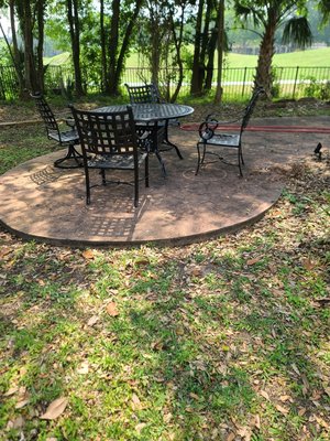 Patio and pool deck cleaning. - Patio and walkway, with extreme mold and algae build-up. Patio and pool deck cleaning. - Patio and walkway, with extreme mold and algae build-up.
