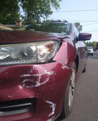 Front end collision repair - Before and after Front end collision repair - Before and after