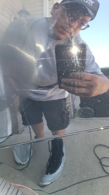 1 step Scratch and Swirl Removal - 1 Step Scratch/ Swirl / Oxidation Removal 
washed(hand) clayed(decontaminated) dried (hand)
Buffed & Polished then waxed for that 
Ultimate Sparkle and Shine