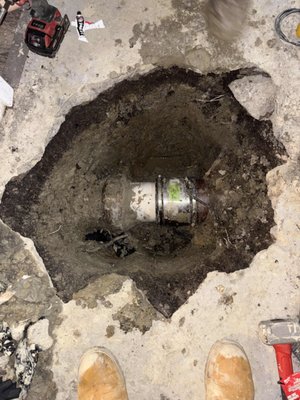 Leak Repair and Drain Cleanup - Repaired a plumbing leak that caused water and debris around the drain area. We located the source, completed the repair, and verified the line was draining properly afterward. Photos document the work area, access point, and the condition before and after service.