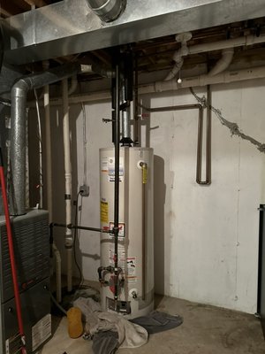 40 Gallon Water Heater Install With ProPress - This is an installation of a new Rheem 40 gallon natural vent water heater. In this installation we showcase our new Milwaukee ProPress tool for solderless water pipe connections. The ProPress tool is a revolutionary step forward in plumbing. With this tool the fitting are pressed on with over 5400lbs of force that essentially bonds the two pieces of copper together creating a seal that is even better than traditional soldering.