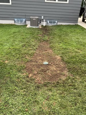 Dry well install for sump pump - This service includes the installation of a subsurface dry well system designed to manage stormwater runoff and promote natural drainage into the surrounding soil. The dry well helps reduce standing water, foundation moisture, and erosion around the property.