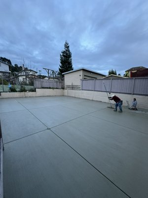 Apartment new parking area in Oakland - New concrete for apartment parking area. Apartment new parking area in Oakland - New concrete for apartment parking area.