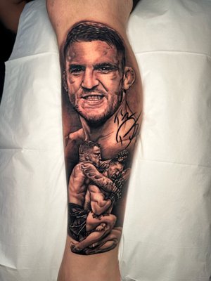 Dustin Porier Tattoo - I recently had the pleasure of working on a captivating portrait tattoo of Dustin Poirier for a client, and I'm thrilled to share the experience. Specializing in black and grey realism, I was excited to bring this project to life, capturing the essence and intensity of a renowned MMA fighter.
The client approached me with a deep admiration for Dustin Poirier, wanting a tattoo that truly reflected his spirit and tenacity. After an initial consultation where we discussed their vision, we decided on a detailed portrait that would highlight Poirier's distinctive features and determined expression.
I began by gathering a selection of high-quality reference images to ensure accuracy and depth in the design. Using these, I crafted a custom sketch that emphasized realism while incorporating subtle shading to enhance the portrait’s lifelike quality. The client was highly involved in this stage, providing feedback to ensure the design met their expectations.
On the day of the session, we ensured the studio was set up to provide a calm and focused atmosphere. I meticulously transferred the design onto the client’s skin, taking care to align it perfectly with their desired placement. Throughout the tattooing process, I used varying needle techniques to achieve the intricate details and smooth gradients characteristic of black and grey realism.
The final result was a striking portrait that captured the essence of Dustin Poirier. The depth and detail in the tattoo brought a dynamic and powerful presence to the piece, reflecting Poirier's strength and determination. The client was overjoyed with the outcome, expressing their satisfaction with both the artistic execution and the overall experience in our studio.
The client’s happiness was evident from the moment they saw the completed tattoo. They appreciated the attention to detail and the way the portrait perfectly encapsulated their admiration for Poirier. Their positive feedback was incredibly rewarding, affirming my dedication to delivering high-quality, personalized tattoo art.
This project was a testament to the power of collaboration and creativity, resulting in a meaningful piece of art that the client will cherish for years to come. I look forward to taking on more projects that challenge and inspire, continuing to transform visions into lasting works of art. Dustin Porier Tattoo - I recently had the pleasure of working on a captivating portrait tattoo of Dustin Poirier for a client, and I'm thrilled to share the experience. Specializing in black and grey realism, I was excited to bring this project to life, capturing the essence and intensity of a renowned MMA fighter.
The client approached me with a deep admiration for Dustin Poirier, wanting a tattoo that truly reflected his spirit and tenacity. After an initial consultation where we discussed their vision, we decided on a detailed portrait that would highlight Poirier's distinctive features and determined expression.
I began by gathering a selection of high-quality reference images to ensure accuracy and depth in the design. Using these, I crafted a custom sketch that emphasized realism while incorporating subtle shading to enhance the portrait’s lifelike quality. The client was highly involved in this stage, providing feedback to ensure the design met their expectations.
On the day of the session, we ensured the studio was set up to provide a calm and focused atmosphere. I meticulously transferred the design onto the client’s skin, taking care to align it perfectly with their desired placement. Throughout the tattooing process, I used varying needle techniques to achieve the intricate details and smooth gradients characteristic of black and grey realism.
The final result was a striking portrait that captured the essence of Dustin Poirier. The depth and detail in the tattoo brought a dynamic and powerful presence to the piece, reflecting Poirier's strength and determination. The client was overjoyed with the outcome, expressing their satisfaction with both the artistic execution and the overall experience in our studio.
The client’s happiness was evident from the moment they saw the completed tattoo. They appreciated the attention to detail and the way the portrait perfectly encapsulated their admiration for Poirier. Their positive feedback was incredibly rewarding, affirming my dedication to delivering high-quality, personalized tattoo art.
This project was a testament to the power of collaboration and creativity, resulting in a meaningful piece of art that the client will cherish for years to come. I look forward to taking on more projects that challenge and inspire, continuing to transform visions into lasting works of art.
