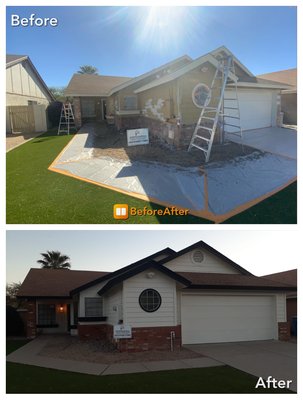 Exterior repaints - Both houses had major issues with cracks and wood peeling, best primer and pains were used, Exterior repaints - Both houses had major issues with cracks and wood peeling, best primer and pains were used,