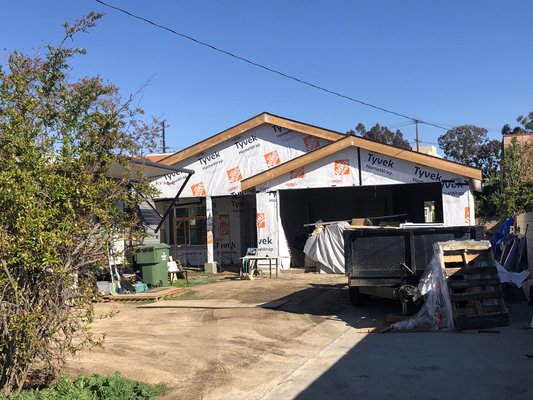 Home Addition and remodeling in Studio City, Ca. - 1200 square foot hime extension including complete interior remodelling to existing and new drive way in front .
