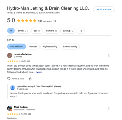Testimonials/Reviews - some of the amazing reviews we have received over the years!