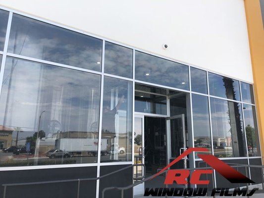 8 Bit Brewing Company - Building window tint to reduce heat on brew tanks - 8 Bit Brewing Company - We removed tint and replaced it with an exterior window tint to reduce heat. We also installed vinyl to blackout the bottom windows.