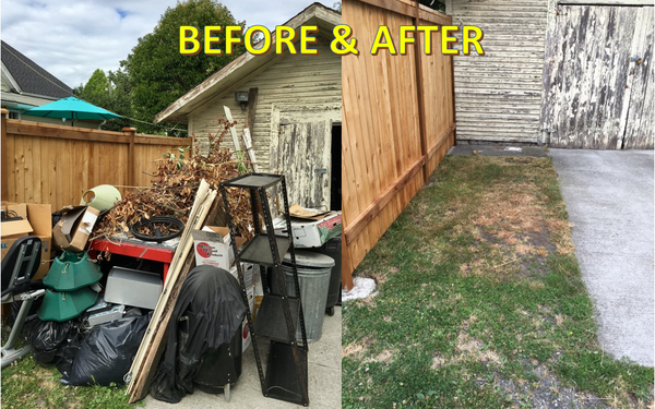 Before/After - Here are some views of properties before and after our work to clear them out.  Get rid of that old junk taking up space in your home and give yourself some breathing room. Seattle Rubbish Removal takes care of all sorts of household junk from old furniture and toys to general refuse and recycling. Click the image to learn more.