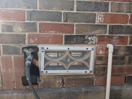 Garage went repair - This repair was done on two garage vents that were infiltrated by bugs and roaches
