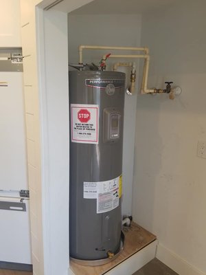 Gas water heater (left) and regular water (right) heater installations and removals - Gas water heater (left) and regular water (right) heater installations and removals.