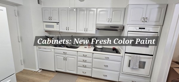 Cabinets, Existing to New Color - This new look on the kitchen makes the owners so happy!