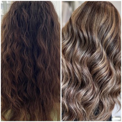 Balayage Lightening - Balayage adds depth, dimension, and a touch of that beachy, effortless vibe. It's like the hair is glowing from within! It's no wonder balayage is such a popular choice for a natural and low-maintenance look. 💁‍♀️✨