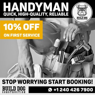 Handyman - Reliable handyman services for all your home repair needs. From fixing leaks to assembling furniture, we've got you covered with professional, efficient help. Handyman - Reliable handyman services for all your home repair needs. From fixing leaks to assembling furniture, we've got you covered with professional, efficient help.