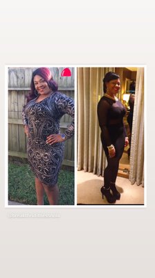 Weight loss transformation! - Weight loss transformation with my client who expressed wanting to change her current behaviors opting for a more healthy lifestyle that she new included a fitness regimen, so she contacted BreakThru Fitness and the rest is History! Weight loss transformation! - Weight loss transformation with my client who expressed wanting to change her current behaviors opting for a more healthy lifestyle that she new included a fitness regimen, so she contacted BreakThru Fitness and the rest is History!