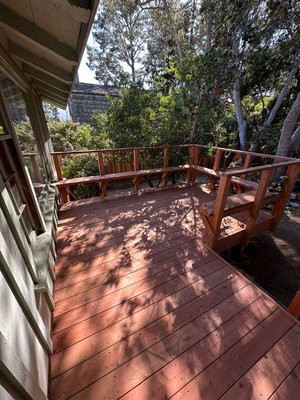 Carmel Deck - Carmel redwood deck, with vision of a floating bench! Carmel Deck - Carmel redwood deck, with vision of a floating bench!