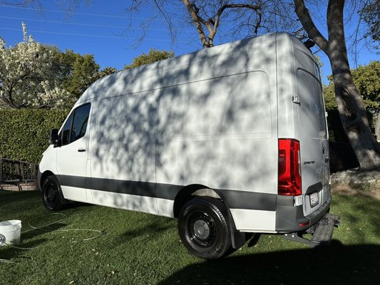 Mercedes Sprinter 2500 - Client requested exterior Wash on work van. Mercedes Sprinter 2500