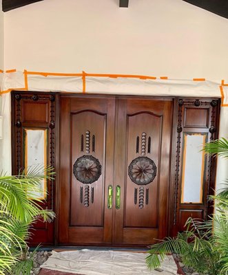 STAIN FINISH (FRONT DOOR) - FRONT DOOR STAIN FINISH