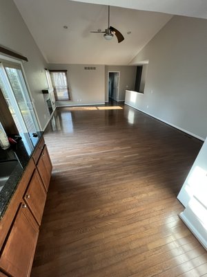 Pre-finished hardwood sand stain and finish. - Our team is equipped to refinish all kinds of hardwood floors, including pre-finished. Sanding, prefinished floors may require extra steps and precausions that some companys wont bother telling you about. Give us a call today and let us use our expertise to give you the floors you’ve always wanted. Pre-finished hardwood sand stain and finish. - Our team is equipped to refinish all kinds of hardwood floors, including pre-finished. Sanding, prefinished floors may require extra steps and precausions that some companys wont bother telling you about. Give us a call today and let us use our expertise to give you the floors you’ve always wanted.